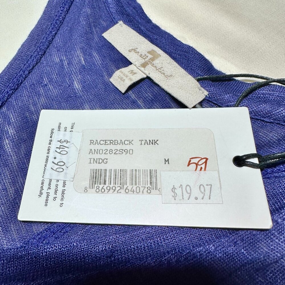 Blue Racerback Tank Top - Picture 3 of 5